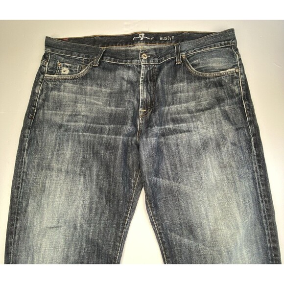Seven 7 for All Mankind Jeans Men's Size 40 Austyn Straight Leg Dark Wash Blue - Picture 2 of 16